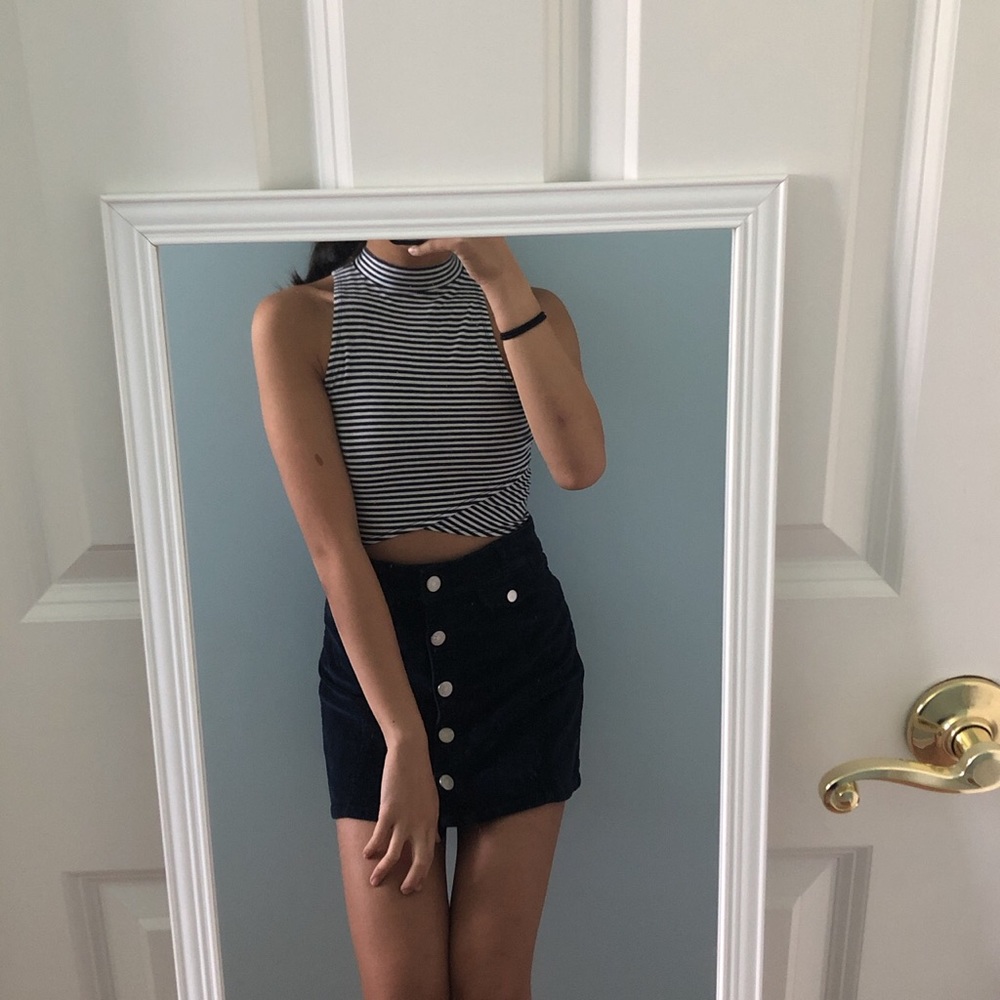 corduroy button up urban outfitters skirt